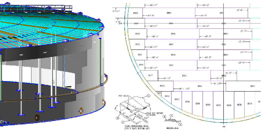 api 650 tank design calculation spreadsheet for fixed roof